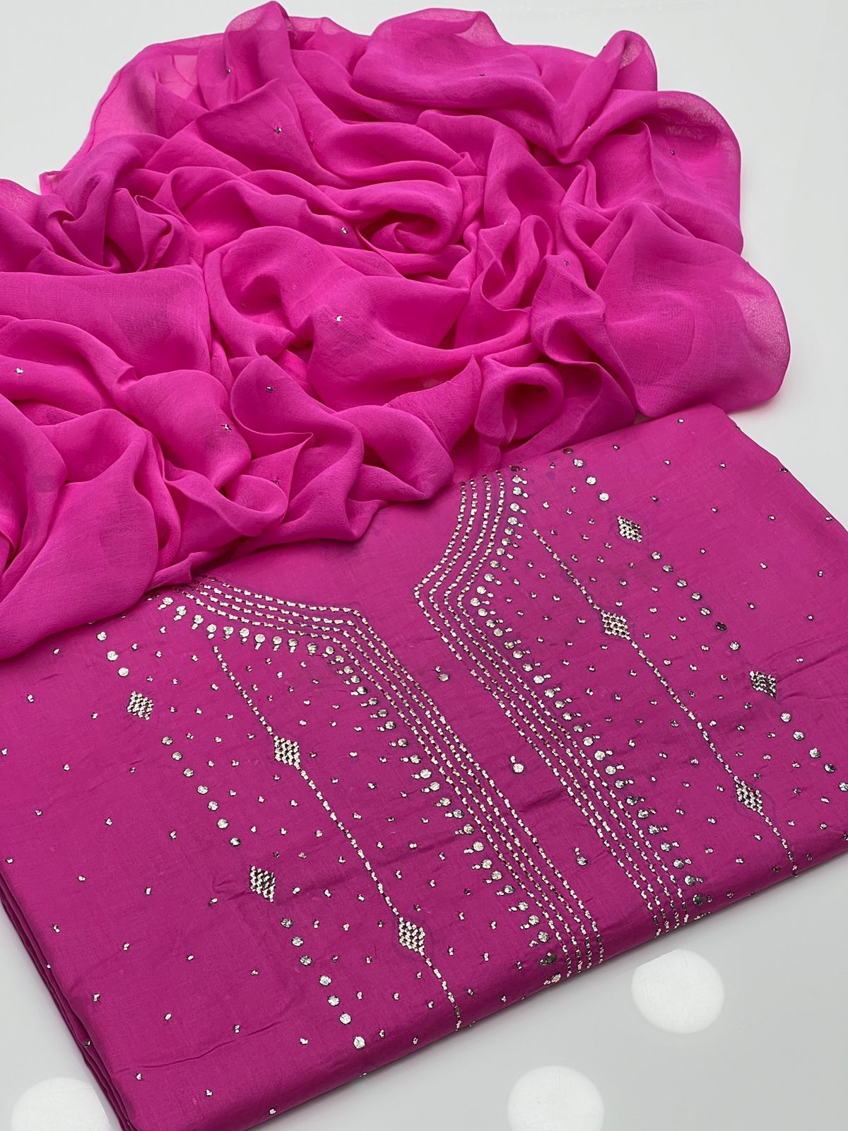 Traditional Hand Made Multani Mukesh 3 Pcs Suit