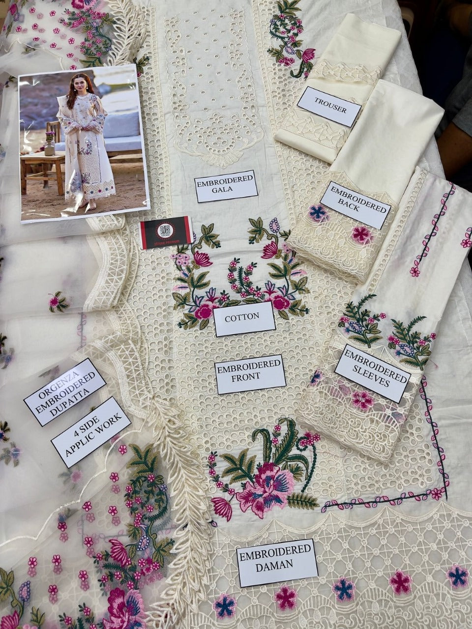 Chikenkari Embroidered 3-Piece Suit – Exclusive Quality You Love to Wear