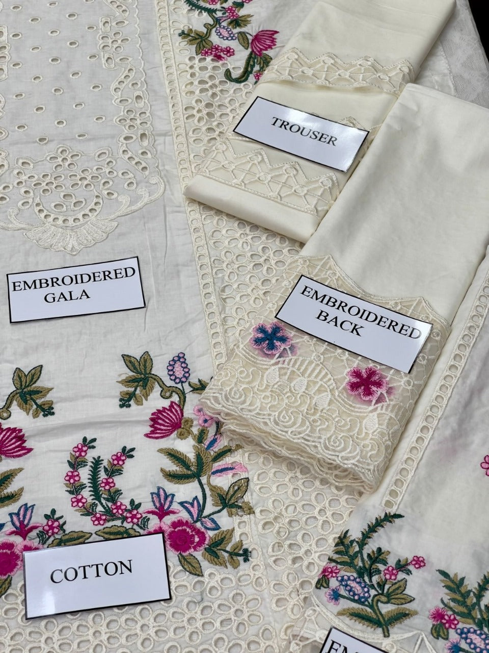 Chikenkari Embroidered 3-Piece Suit – Exclusive Quality You Love to Wear